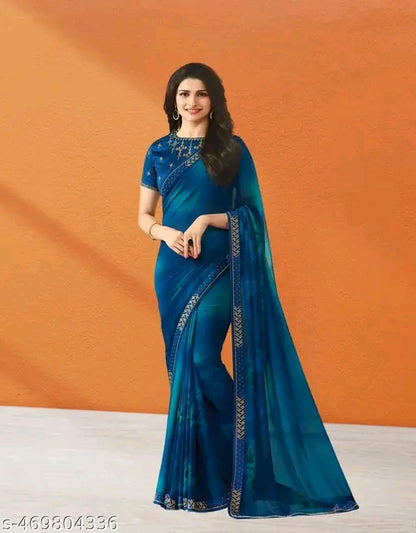 Diamond Work Georgette Saree