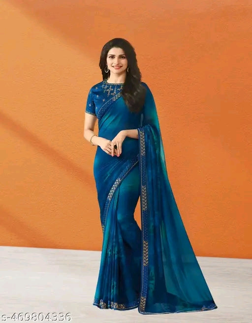 Diamond Work Georgette Saree