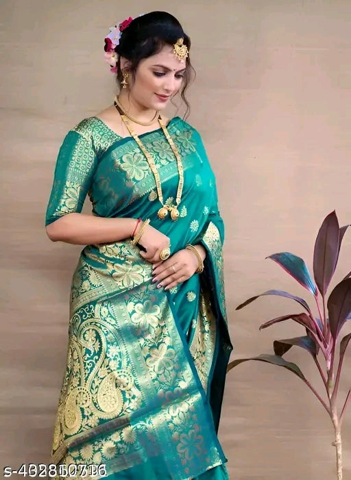 Rama Paithani Silk Saree