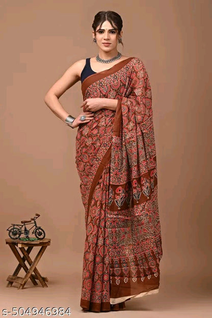 Rovim Printed Cotton Saree - OrderMeFirst