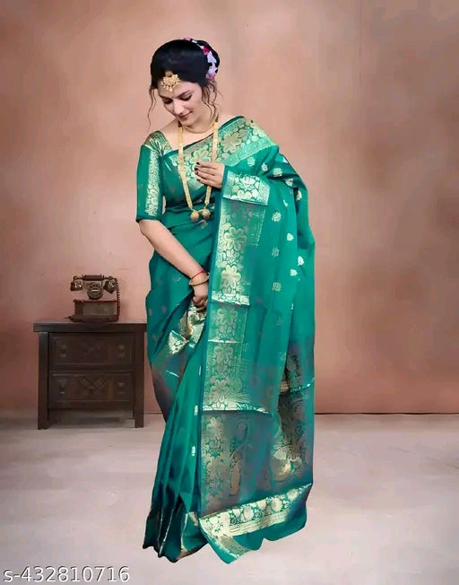 Rama Paithani Silk Saree