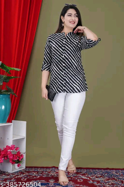 Printed Sleeves Top