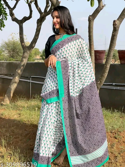 Jaipuri Print Saree - OrderMeFirst