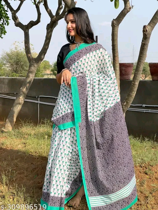 Jaipuri Print Saree - OrderMeFirst