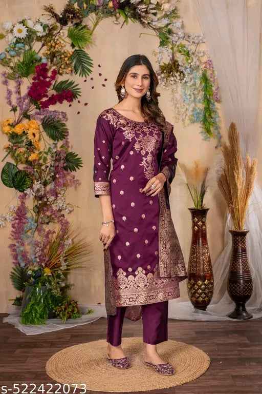 Art Silk Dupatta sets