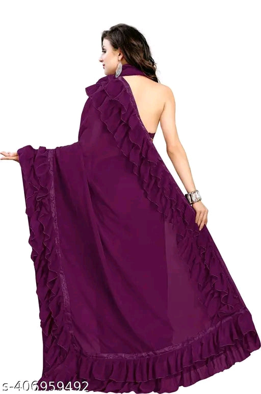Ruffle Frill Saree