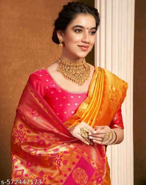 Gold Paithani Saree