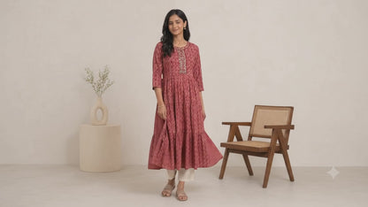 Tiered Flared Kurti