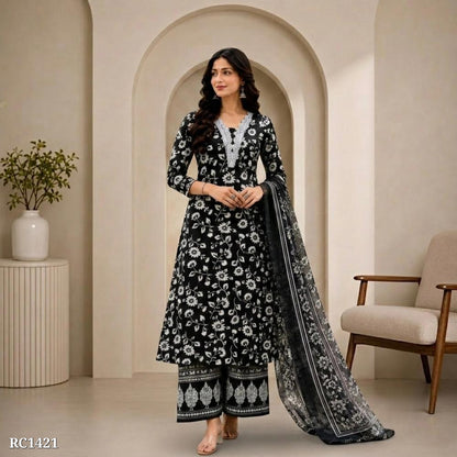 Floral Printed Kurta Palazzo Set