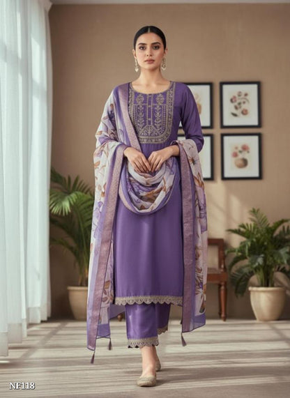 Lavender Rayon Suit Set
