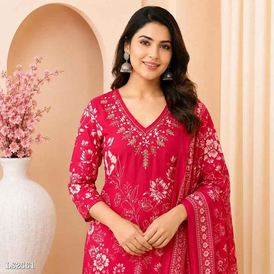 Handwork Kurta with Pant and Dupatta