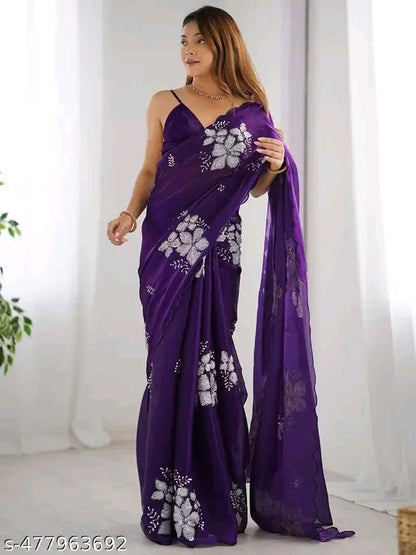 Silk Sequence Work Saree