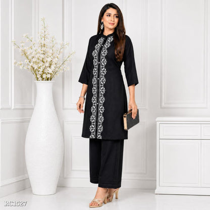 Thread Work Kurta Plazzo Set