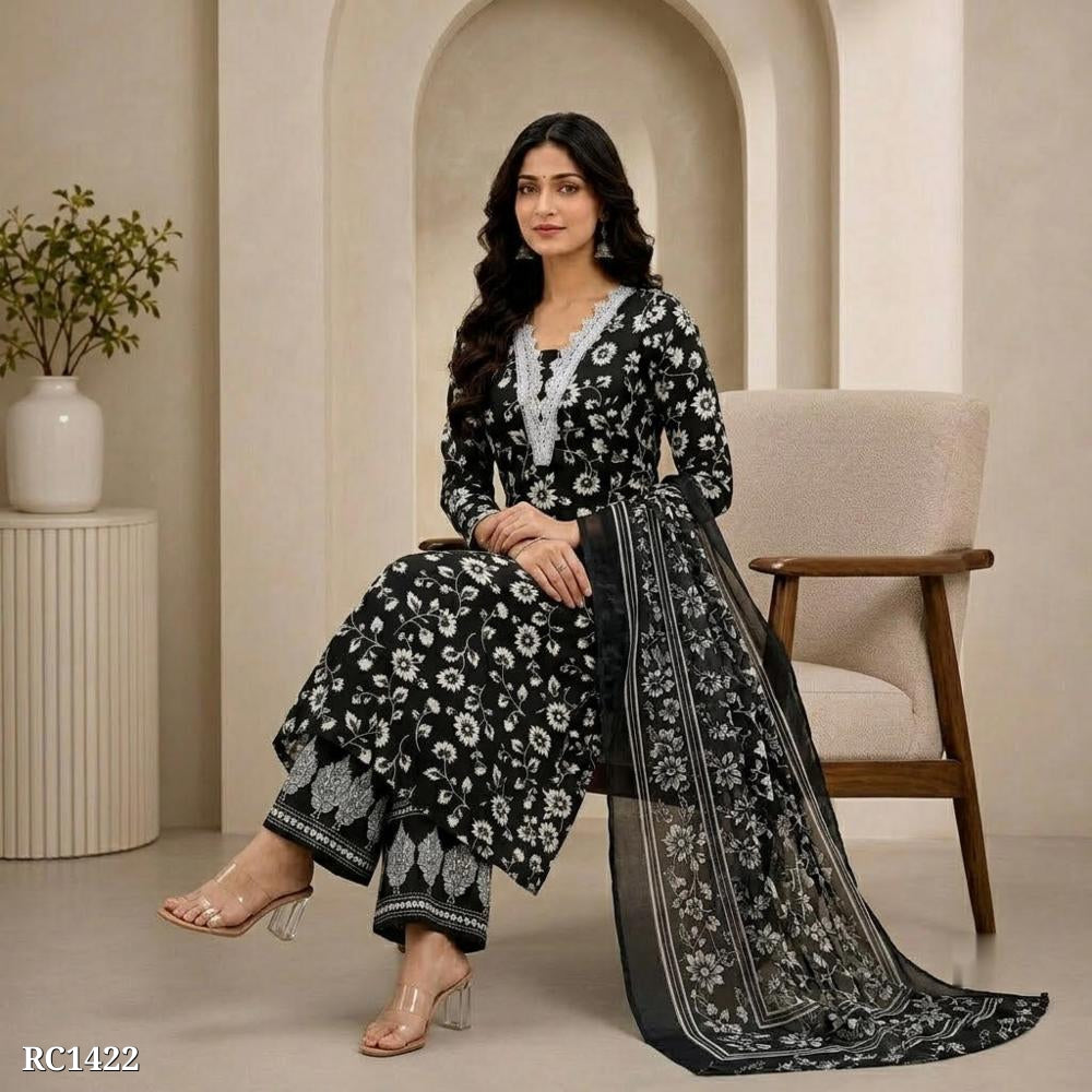 Floral Printed Kurta Palazzo Set