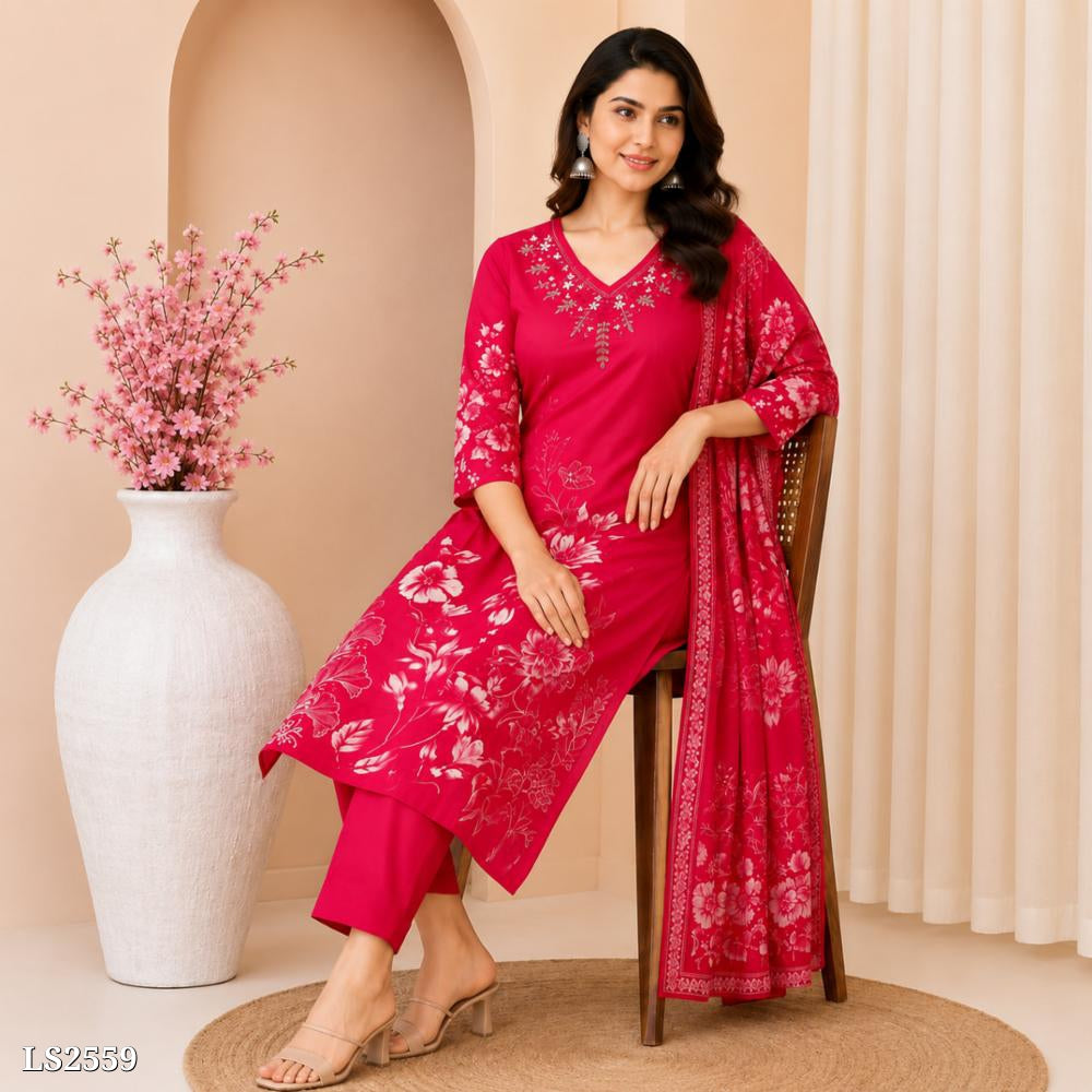 Handwork Kurta with Pant and Dupatta