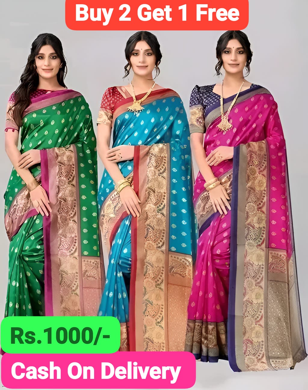 Buy 2 Get 1 Saree Free