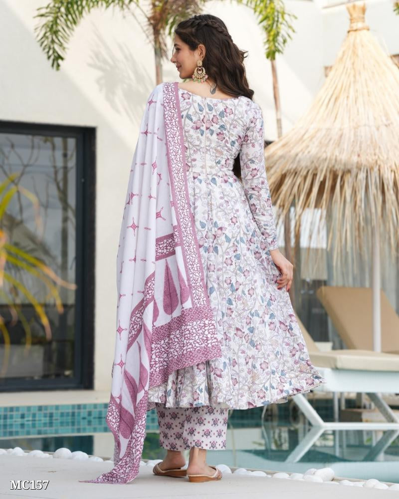 Women Floral Anarkali Kurta Set