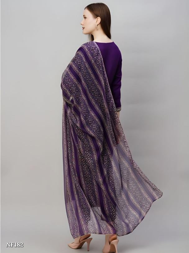 Royal Purple Rayon Slub Suit Set